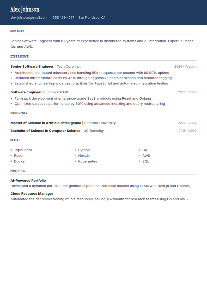 Healthcare resume template preview